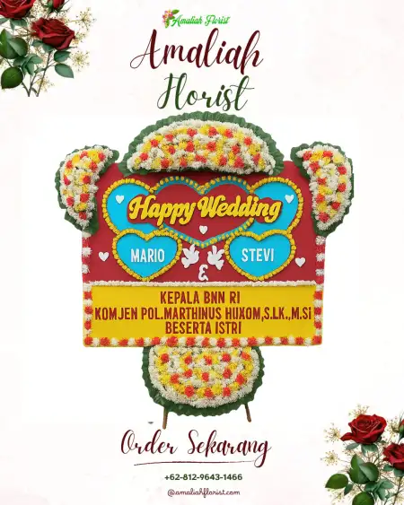 Papan Bunga Pernikahan Yawakukat